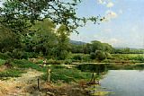 A Picnic on the Riverbank by Emilio Sanchez-Perrier